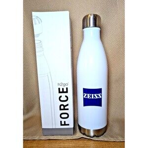 H2GO FORCE Zeiss 26 Oz. Stainless Steel Double Wall Insulated Bottle White Blue